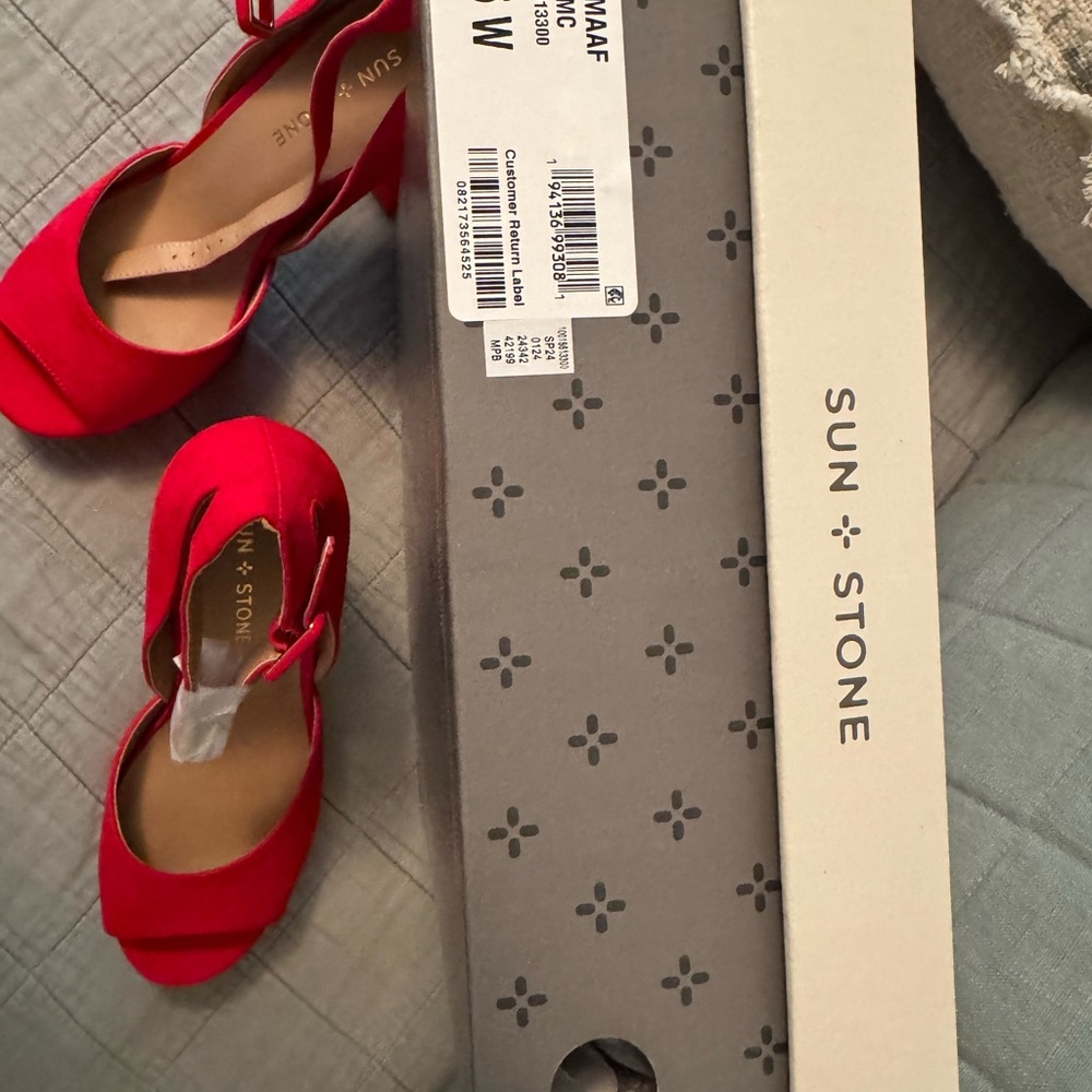Sun + Stone Bold Red Women's Heels